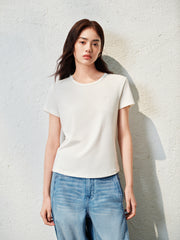 Women's Slim-Fit Antibacterial Crewneck T-Shirt