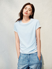 Women's Slim-Fit Antibacterial U-Neck T-Shirt