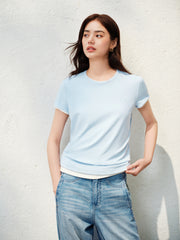 Women's Slim-Fit Antibacterial Crewneck T-Shirt