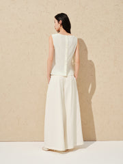 Women's Lyocell High-Waisted Wide-Leg Pants