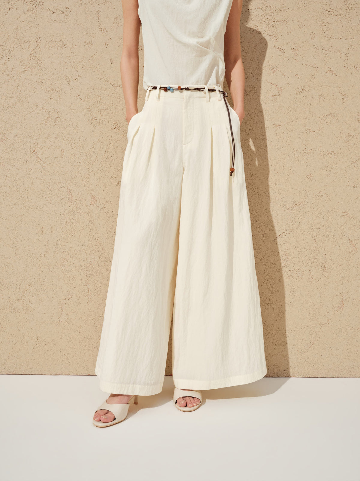 Women's Lyocell High-Waisted Wide-Leg Pants