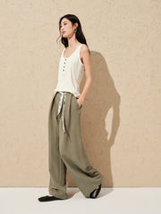 Women's Modal Blend Color-Block Button Vest