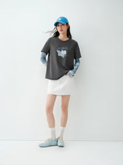 Women's Dumbo Applique Short Sleeve T-Shirt