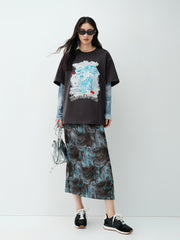 Women's Dumbo Applique Short Sleeve T-Shirt