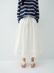 Women's High-Waist A-Line Tiered Maxi Skirt