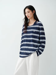 Women's Loose-Fit Striped Top and Tank Set