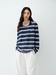 Women's Loose-Fit Striped Top and Tank Set