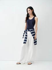 Women's Loose-Fit Striped Top and Tank Set
