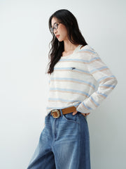Women's Loose-Fit Striped Top and Tank Set