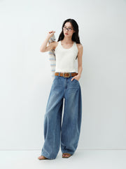 Women's Loose-Fit Striped Top and Tank Set