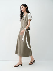 Women's Elegant Vest and Skirt Two-Piece Set
