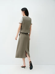 Women's Elegant Vest and Skirt Two-Piece Set