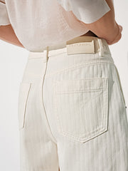 Women's High-Waist Wide-Leg Denim Shorts