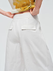 Women's High-Waist Wide-Leg Nine-Part Pants