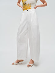 Women's High-Waist Wide-Leg Nine-Part Pants