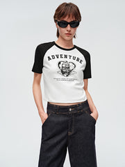 Women's Contrast Graphic T-Shirt