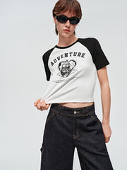 Women's Contrast Graphic T-Shirt