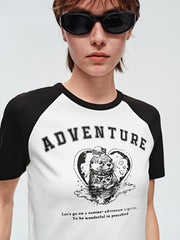 Women's Contrast Graphic T-Shirt