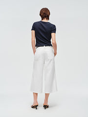 Women's High-Waist Cropped Wide-Leg Pants