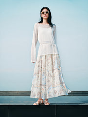 Women's Vacation Layered Maxi Skirt