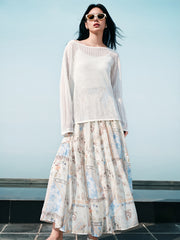 Women's Vacation Layered Maxi Skirt