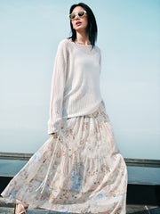 Women's Vacation Layered Maxi Skirt