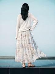 Women's Vacation Layered Maxi Skirt