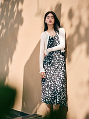 Women's Ruched Printed Slip Dress