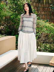 Women's loose hollow-out oversized blouse