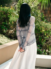 Women's loose hollow-out oversized blouse