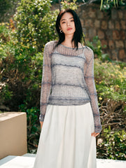 Women's loose hollow-out oversized blouse