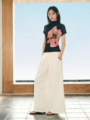 Women's Textured Azalea Mock Neck Fitted Top