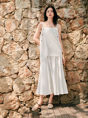 Women's Elastic Waist A-Line Skirt