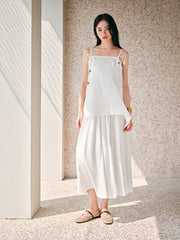 Women's Elastic Waist A-Line Skirt