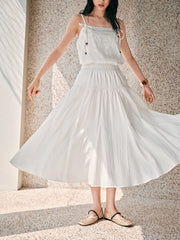 Women's Elastic Waist A-Line Skirt