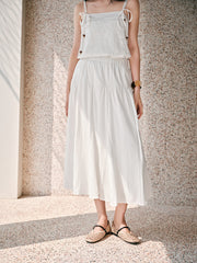 Women's Elastic Waist A-Line Skirt
