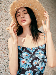 Women's Oil-Paint Floral Resort Dress