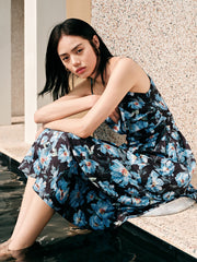 Women's Oil-Paint Floral Resort Dress