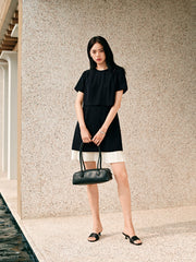 Women's Short Dress with Cutout Shoulders