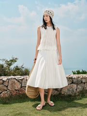 Women's Lyocell Tencel Vest & Skirt Set