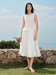 Women's Lyocell Tencel Vest & Skirt Set