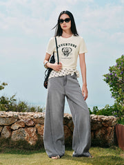 Women's Slim-Fit Antibacterial Graphic T-Shirt