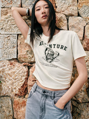 Women's Slim-Fit Antibacterial Graphic T-Shirt