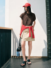 Women's T-Shirt Paneled Mini Dress