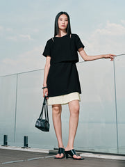 Women's Short Dress with Cutout Shoulders