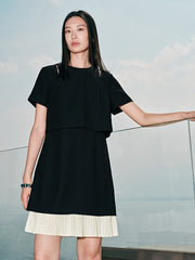 Women's Short Dress with Cutout Shoulders