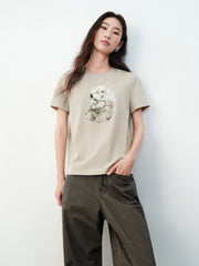 Women's Casual Embroidered Short-Sleeve T-shirt