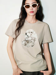 Women's Casual Embroidered Short-Sleeve T-shirt