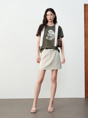 Women's Casual Embroidered Short-Sleeve T-shirt