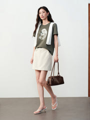 Women's Casual Embroidered Short-Sleeve T-shirt